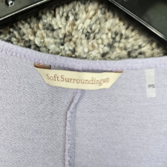 Soft Surroundings Top Womens PS Petite Small Lavender Sophia Swing Tunic‎ Casual - Picture 6 of 7
